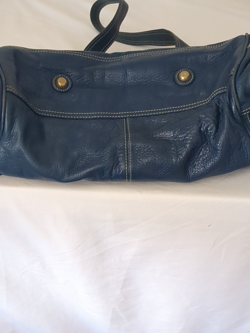 Vintage Y2k Marc Jacobs Blue Leather W Brass Hardware… - Gem